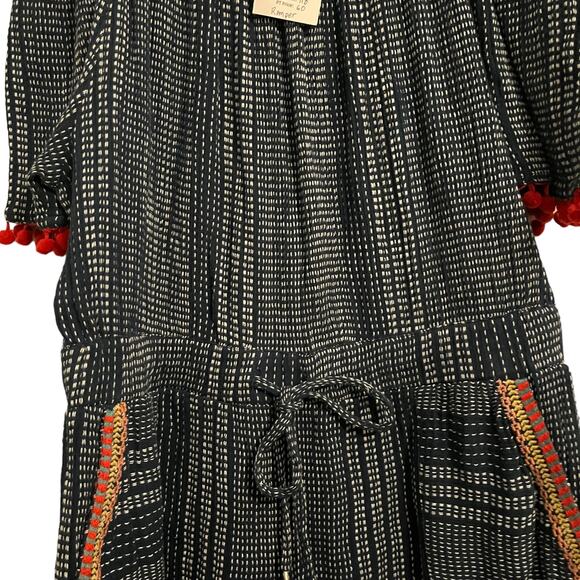 THML Womens navy romper with red poms Size Medium - Picture 6 of 8